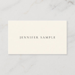 Modern Template Elegant Cream Signature Matte Business Card