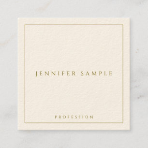 Modern Template Elegant Gold Colour Text Luxury Square Business Card