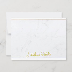Modern Template Elegant Gold Hand Script Text Flat