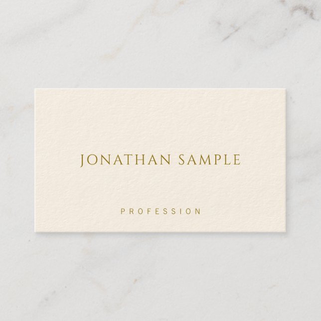 Modern Template Elegant Gold Look Text Top Busines Business Card (Front)