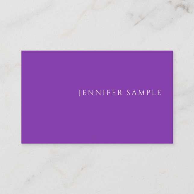 Modern Template Elegant Purple Colour Professional Business Card (Front)