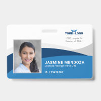 Modern Template Employee Photo Logo Name Nurse ID