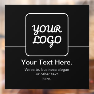 Modern Template for Your Logo Black & White Window Cling