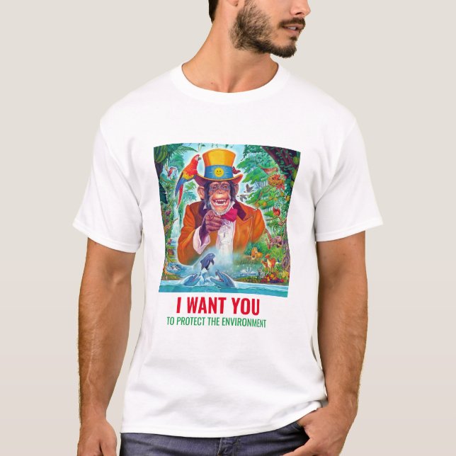 Modern Template I Want You Painting Mens T-Shirt (Front)