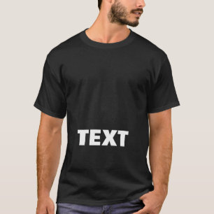 Modern Template Mens Large Big Font Text Black T-Shirt