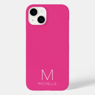 Modern Template Pink Create Your Own Monogram Case-Mate iPhone 14 Case