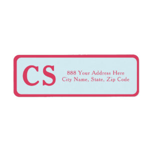 Modern Template Pink-Red & Light Blue Address