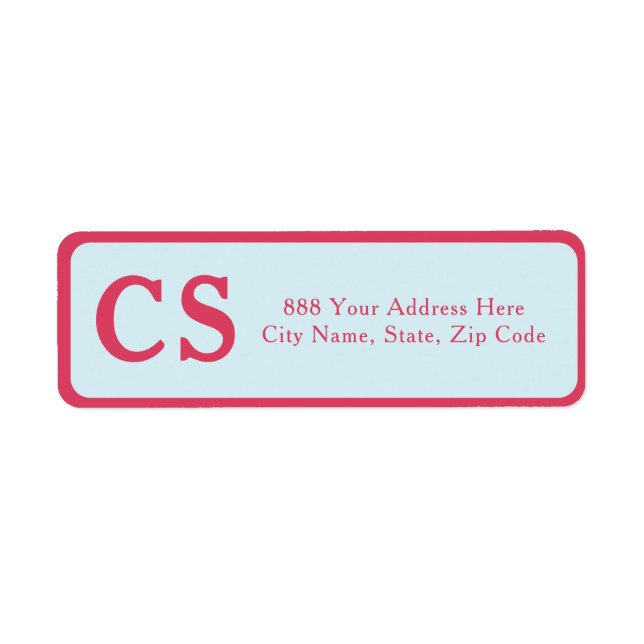 Modern Template Pink-Red & Light Blue Address (Front)