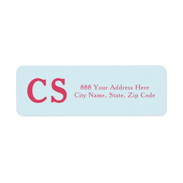 Modern Template Pink-Red & Light Blue Address (Front)