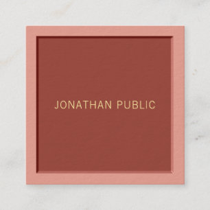 Modern Template Professional Elegant Design Luxury Square Business Card