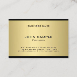 Modern Template Stylish Gold Look Professional Top Business Card