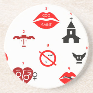 modern ten commandments coaster