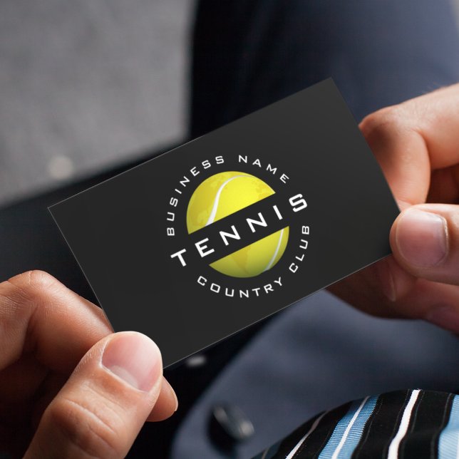 Modern Tennis Club Logo Business Card (Creator Uploaded)