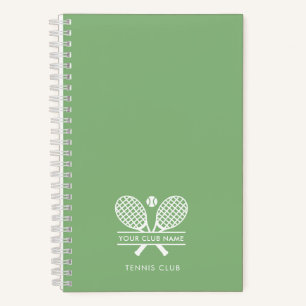 Modern Tennis Club Name Team Coach Any Colour Notebook
