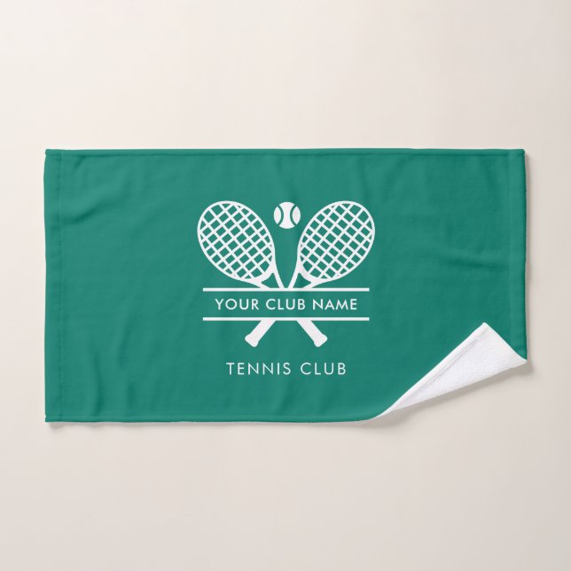 Modern Tennis Club Name Team Players Custom Hand Towel (Hand Towel)