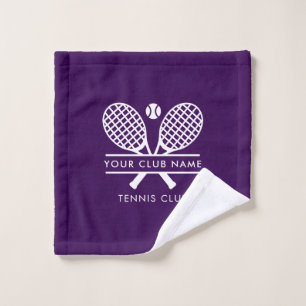 Modern Tennis Club Name Team Players Purple Custom Wash Cloth