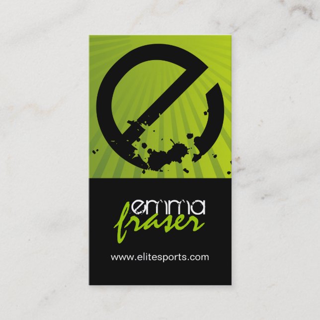 Modern Tennis Coach Business Cards (Front)