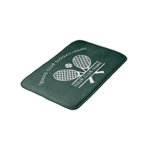 Modern Tennis Country Club Name Team Custom Bath Mat