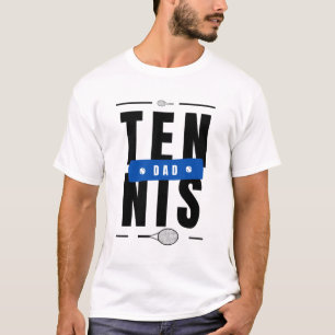 Modern Tennis Dad Typography Text Fathers Day Cool T-Shirt