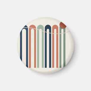 Modern Terracotta and Sage Arches Magnet