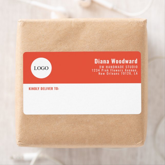 Modern Terracotta and White Business Shipping (Insitu)