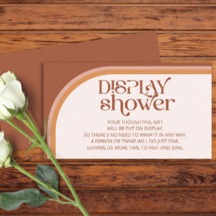 Modern Terracotta Arch Typography Display shower Enclosure Card