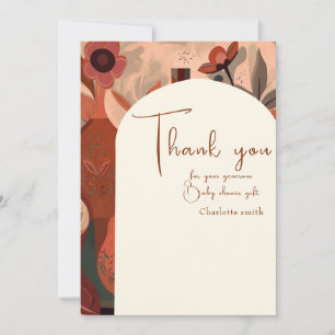 Modern Terracotta boho baby shower   Invitation