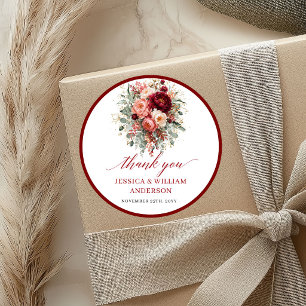 Modern Terracotta Boho Wedding Sticker Design
