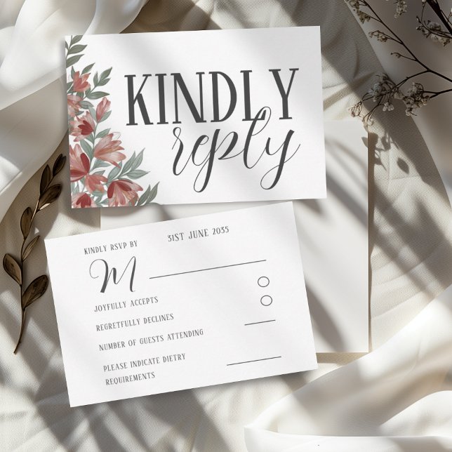 Modern Terracotta Botanical RSVP Wedding (Creator Uploaded)