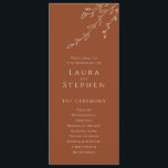 Modern Terracotta Botanical Wedding Programs Programme<br><div class="desc">This simple elegant wedding programs will be great for a modern wedding. You can easily customise this design by adding the couple's names and the details about the Ceremony and Wedding Party. You can change the background and fonts colours if you like. Matching bridal shower and wedding-related items are also...</div>