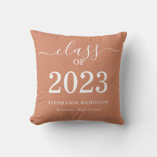 Modern Terracotta Class of 2023 Graduation Cushion
