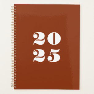 Modern terracotta custom year stylish typography planner
