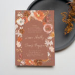 Modern Terracotta Desert Floral Boho Arch Wedding Invitation<br><div class="desc">Modern Terracotta Desert Floral Boho Arch Wedding Invite</div>