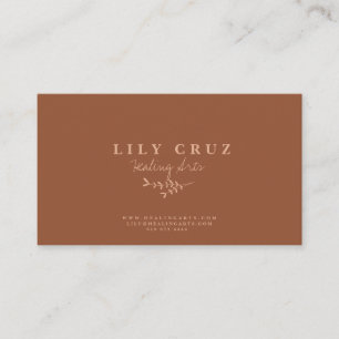 Modern TerraCotta Earth-Tone Personalised Business Card
