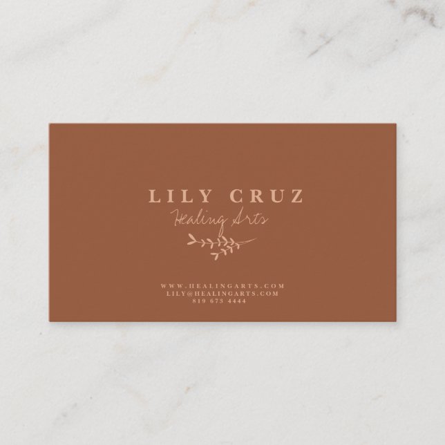 Modern TerraCotta Earth-Tone Personalised Business Card (Front)
