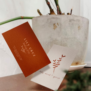 Modern TerraCotta Earth-Tone Personalised Business Card