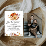 Modern Terracotta Floral Pumpkin  Save The Date<br><div class="desc">Modern Terracotta Floral Pumpkin Save the Date</div>
