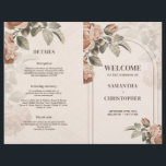 Modern Terracotta floral sage green leaves wedding<br><div class="desc">Looking for the perfect wedding program that will make your guests say "wow!"? Look no further than our modern terracotta floral sage green leaves wedding program folded. This unique design combines the elegance of floral patterns with the trendy colour palette of sage green. Not only will it add a touch...</div>