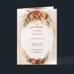 Modern Terracotta flowers burgundy pampas program Programme<br><div class="desc">How exciting! A modern terracotta flowers and burgundy pampas program wedding is a wonderful choice for a stylish and elegant celebration. The warm tones of terracotta and deep burgundy paired with the trendy addition of pampas grass create a cosy and romantic atmosphere. This choice is perfect for couples looking to...</div>