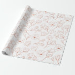 Modern Terracotta Foral Wedding Wrapping Paper<br><div class="desc">Bright Terracotta Floral Wedding Wrapping Paper roll is great for wedding gifts and favours and for holiday gifts. Matching items including Wedding Invitation suite and day-off stationery also available.</div>