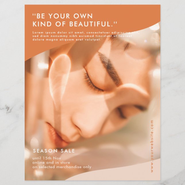 Modern Terracotta & Pink Business Flyer (Front)