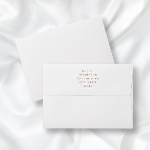 Modern Terracotta Return Address Wedding Envelope