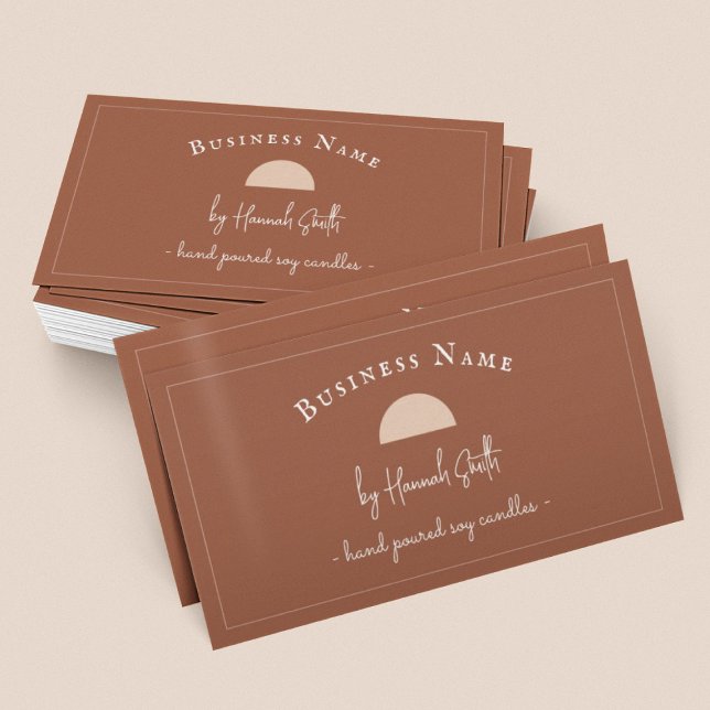 Modern Terracotta Rust Burnt Orange Business Card (Creator Uploaded)