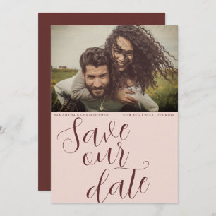 Modern Terracotta Save Our Date Wedding Save The Date