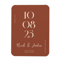 Modern Terracotta Simple Chic Save the Date