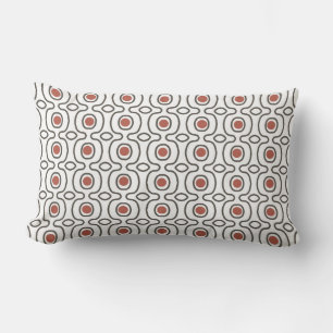 Modern Terracotta Simple Pattern Geometric Lumbar Cushion