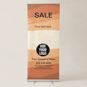 Modern terracotta trade show logo business retract retractable banner