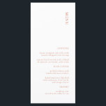 Modern Terracotta Wedding Menu<br><div class="desc">This is Modern Terracotta Wedding menu,  that will add a touch of elegance to your Wedding party decor,  and rust and desert shades will be great for Fall Wedding. All text is editable,  just click on 'Personalise this template'. Matching items including Wedding Invitation suite also available.</div>