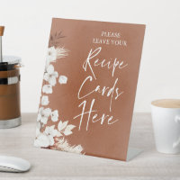 Modern Terracotta White Floral Recipe Cards Here