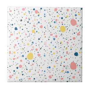 Modern Terrazzo Confetti Dots Pattern Pastel Tile